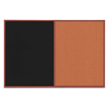 United Visual Products Slim Style Indoor Enclosed Corkboard, 42 UVRDS42SBH-BLACK-CORK